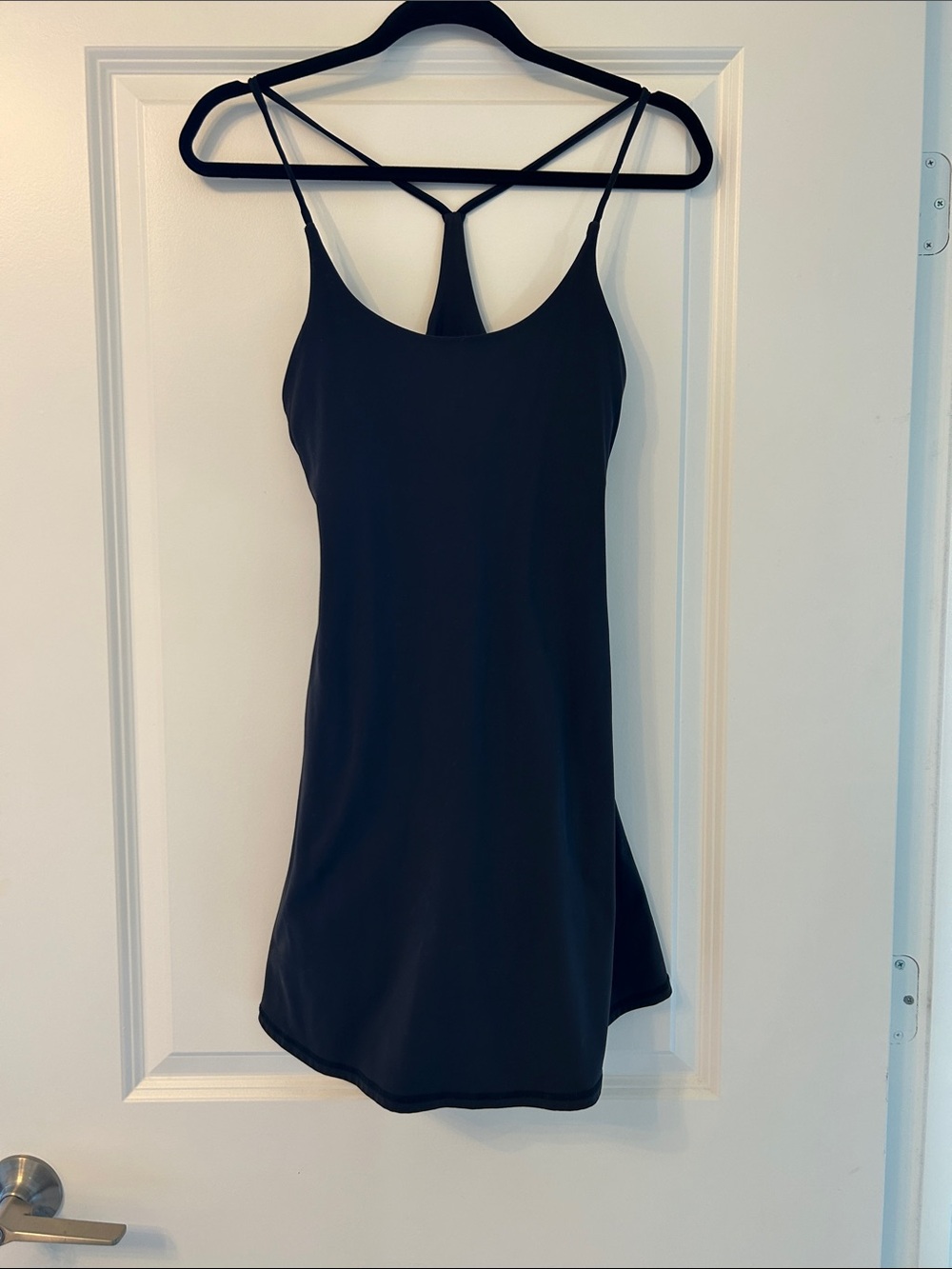 Black Strappy Tank Dress with shorts attached